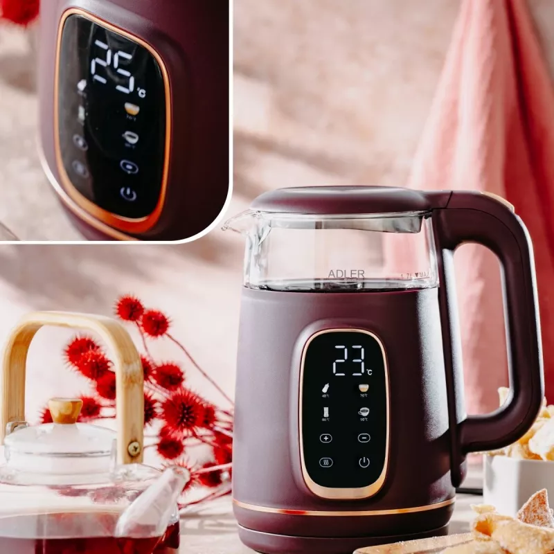 ADLER AD 1305 burgundy electric kettle