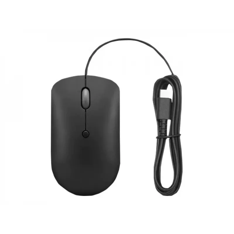 Wired optical mouse Lenovo GY51D20875 USB Type-C, ambidextrous, 2400 DPI, 4 buttons, black