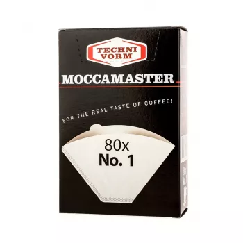Disposable paper coffee filter MOCCAMASTER Cup size 1 — 80 pcs, white