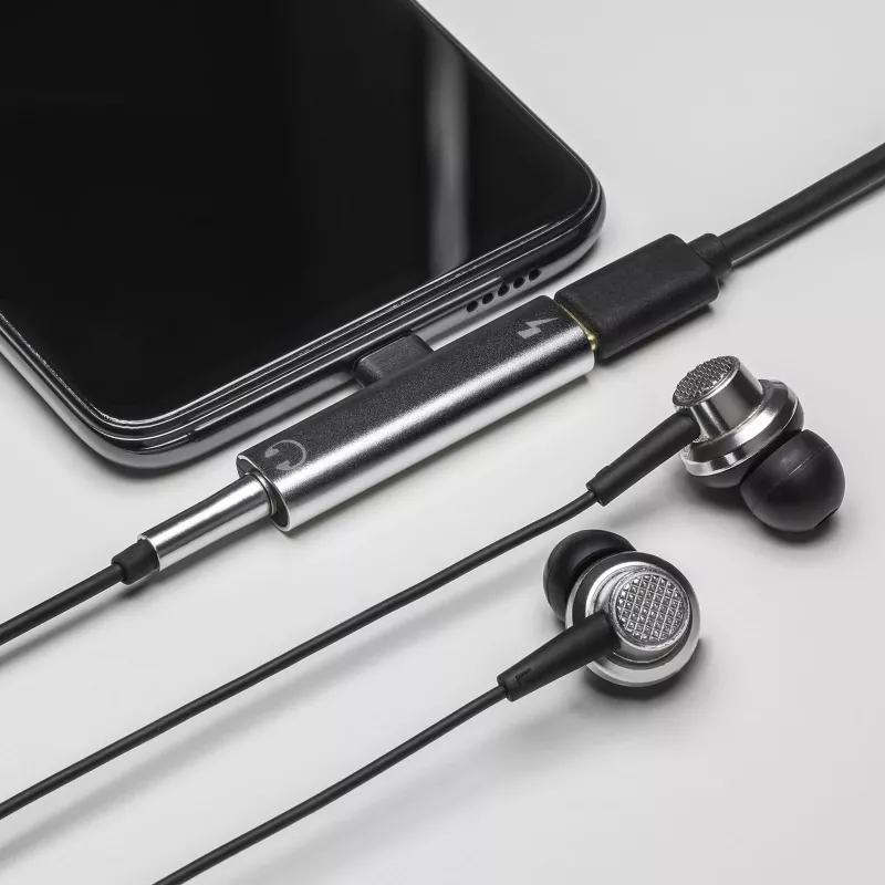 AKYGA AK-AD-71 Adapter USB-C Male to USB-C Female + 3.5 mm Jack, DAC