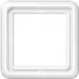 Wall-mounted electrical switch socket cover JUNG CD 581 WU WW, white, IP44