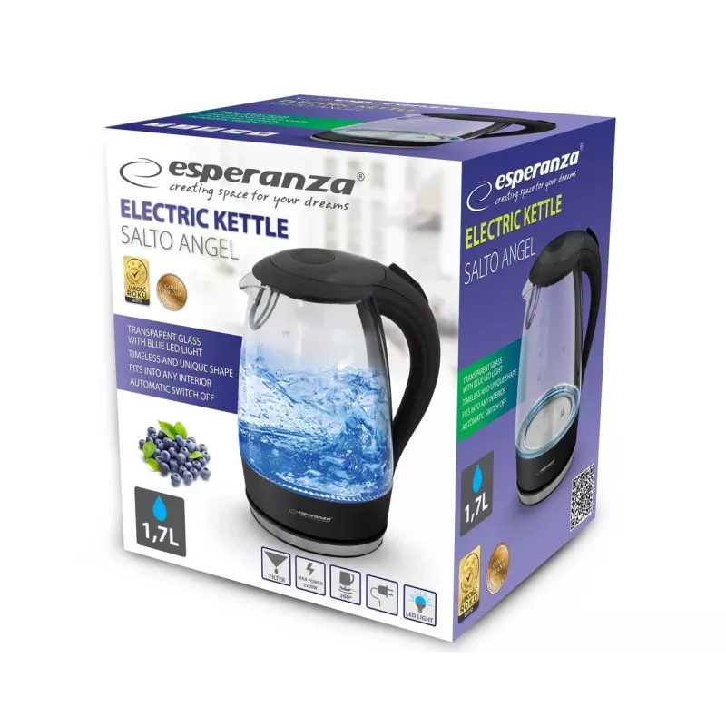 Esperanza - Kettle Electric Nza Salto Angel EKK011K 2200W 1.7l Black (EKK011K)