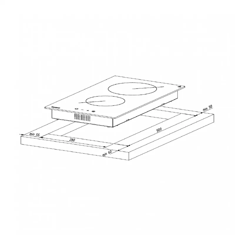 Ceramic hob AKPO PKA 30 601 black