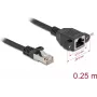 DeLOCK 90773 Networking Cable Black 0.25 m Cat6a S/FTP RJ-45