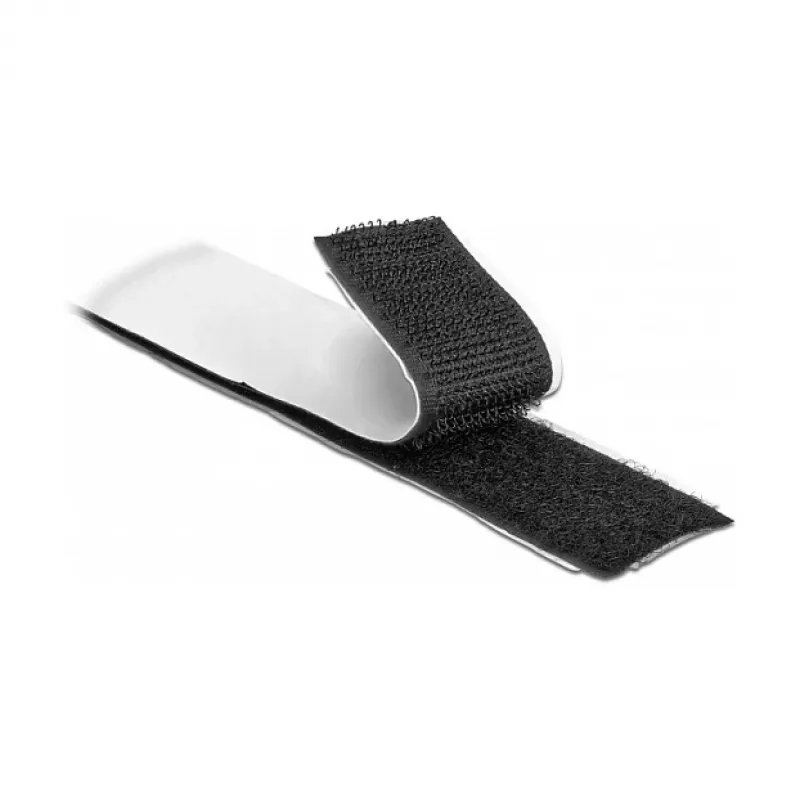Hook-and-loop tape DeLOCK 19072 self-adhesive 5m x 25mm black