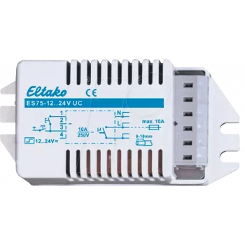 Eltako ES75-12..24V UC Impulse Relay (V)1S Leuchten n.potenzialf.10A 60100055 1 (60100055)