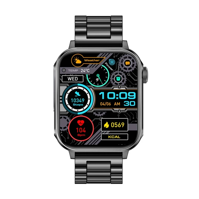Smartwatch Colmi P80 Steel Black with Bluetooth and Heart Rate Monitor