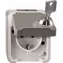 MERTEN MERT lockable Schuko socket outlet MEG2423-8029 key/lock no. 200 Light Grey MEG2423- MEG2423-8029 (MEG2423-8029)