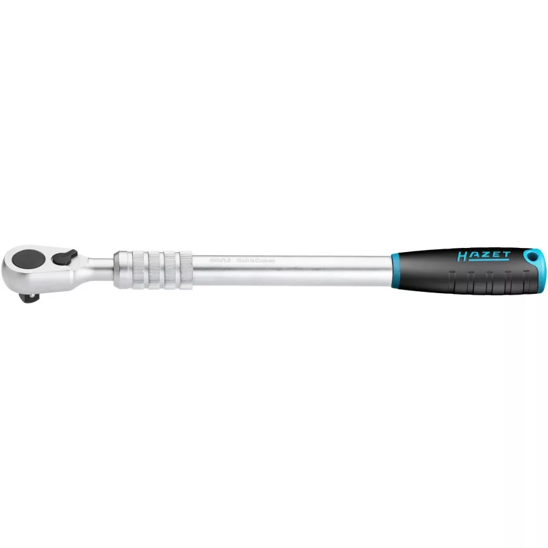 HiPer Fine-Tooth Reversible Ratchet 916HPLG, 1/2 (black/Blue, extendable, Operating Angle 4°, Ball Lock)