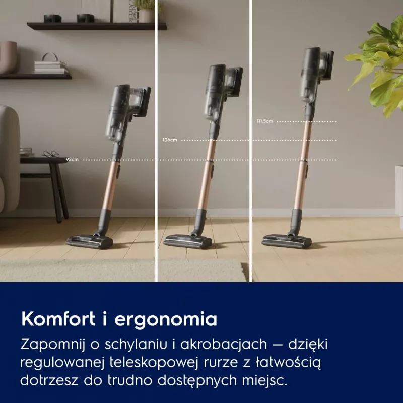 Electrolux EP82AB25UG stick vacuum/electric broom Battery Dry Cyclonic Bagless 0.4 L 100 W Grey