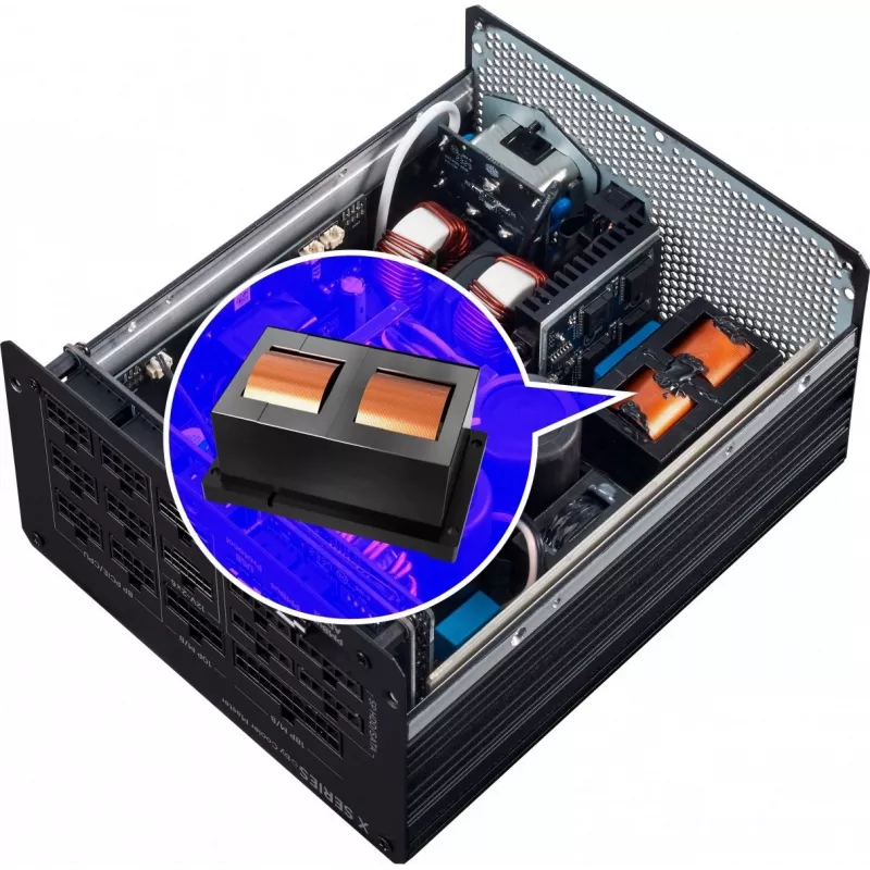 Power supply unit Cooler Master X Mighty Platinum 2000W 230V, ATX 24-pin, 80 PLUS Platinum, black, 12 cm fan