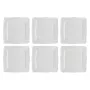 Square Dinner Plate LA PORCELLANA BIANCA Florentina White 26.5 cm — set of 6