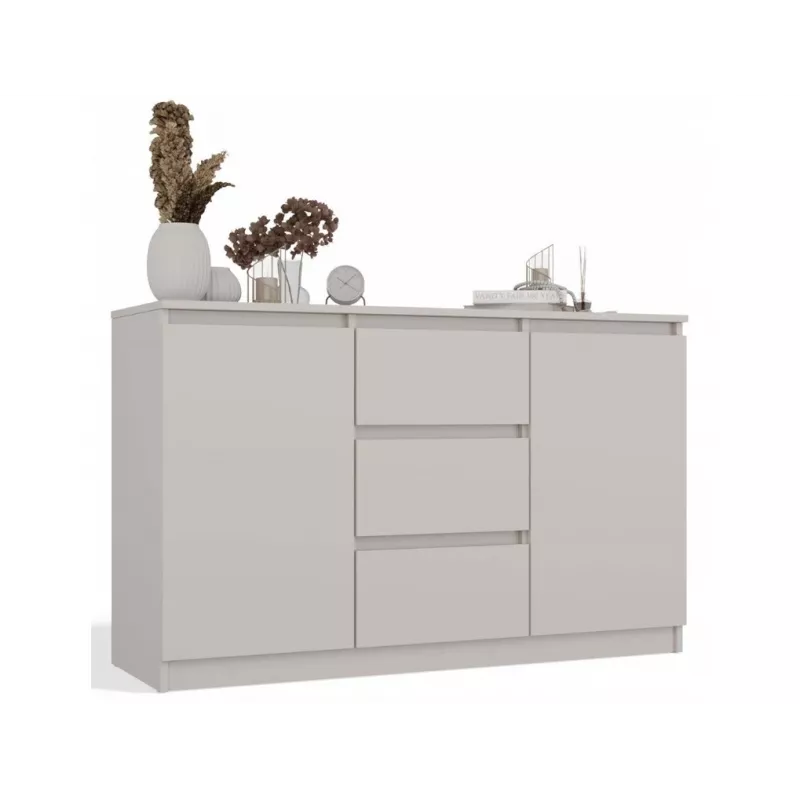 CHEST OF DRAWERS WITH 2 DOORS AND 3 DRAWERS, CASHMERE COLOUR