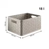 Storage unit Rotho Country 3-drawer cappuccino/anthracite, technopolymer, 712×325×375 mm