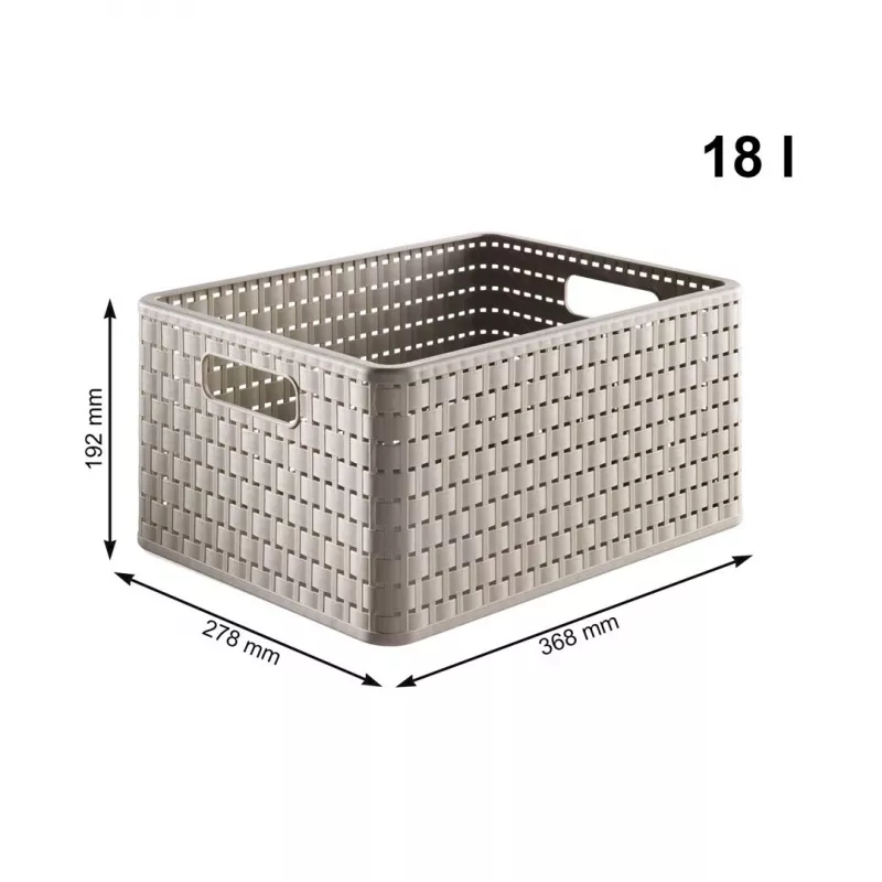 Storage unit Rotho Country 3-drawer cappuccino/anthracite, technopolymer, 712×325×375 mm