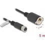 Network Cable DeLOCK M12 Cable D-coded 4 pin female to RJ45 Cat5e 5m Black