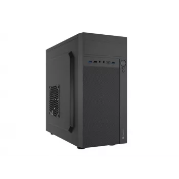 PC Case NATEC Helix Mini Tower Black — microATX/Mini-ITX, 3x3.5 inch + 5x2.5 inch, 33 cm GPU, USB-C/USB-A ports
