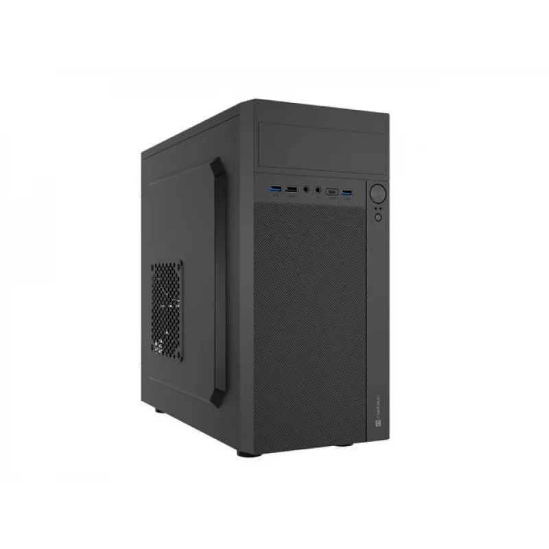 PC Case NATEC Helix Mini Tower Black — microATX/Mini-ITX, 3x3.5 inch + 5x2.5 inch, 33 cm GPU, USB-C/USB-A ports