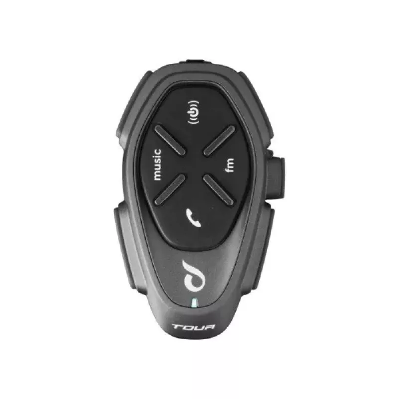 Motorbike intercom INTERPHONE TOUR HD, 2 pcs, Bluetooth 4.0, range 1500 m, up to 20 h battery, black