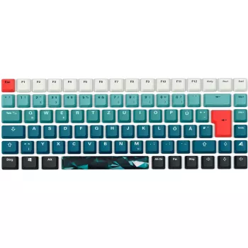 Keyboard Sharkoon SKILLER SGK50 S3 Design Bundle D1 gray-green red — wired gaming keyboard, compact layout