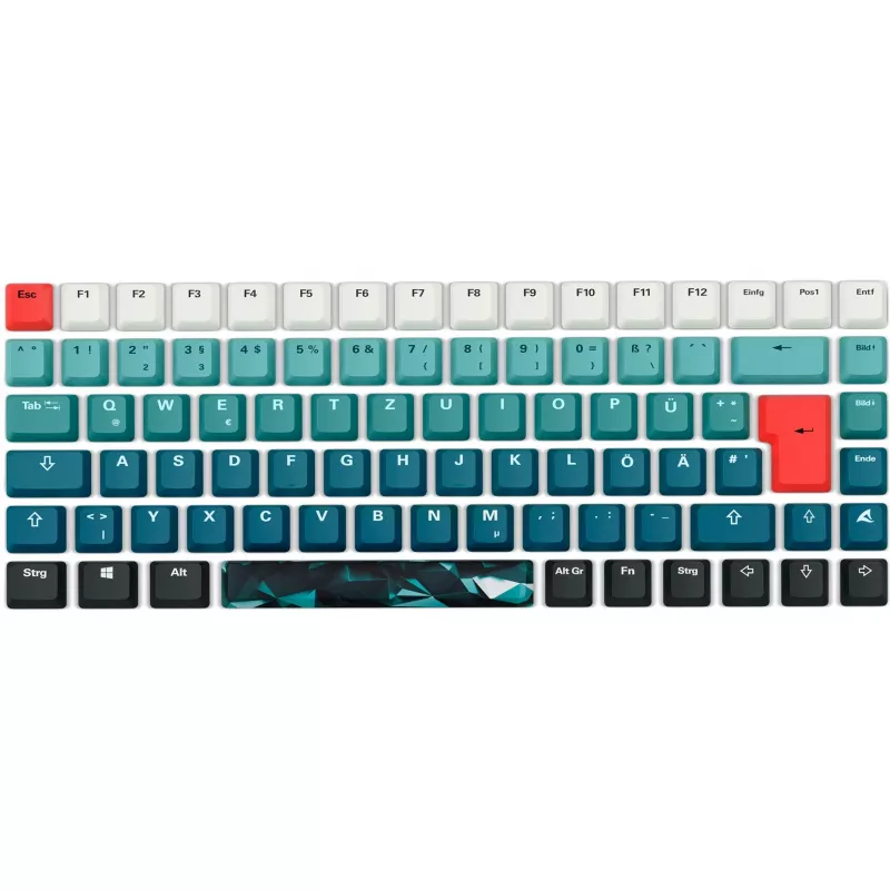 Keyboard Sharkoon SKILLER SGK50 S3 Design Bundle D1 gray-green red — wired gaming keyboard, compact layout