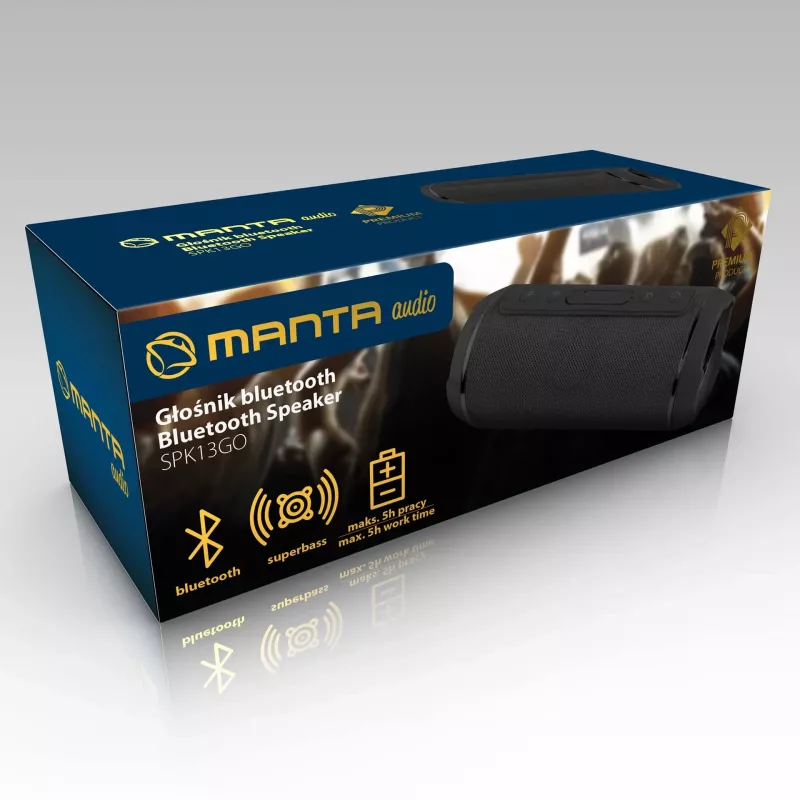 Portable Speaker Manta SPK12GO BT, Black