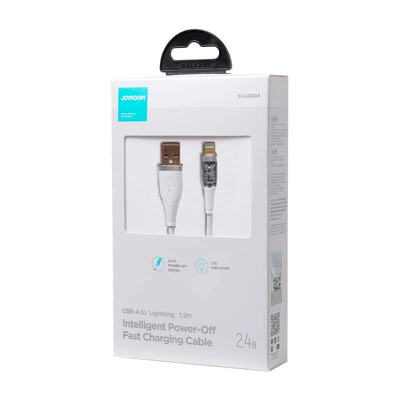 USB-A to Lightning cable Joyroom S-UL012A3 2.4A 1.2 m White