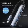 USB hub QOLTEC 53792, USB-C 3.1 to 4‑port (USB 3.0 x1, USB 2.0 x3)