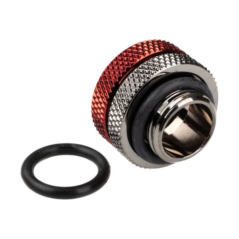 Adapter fitting BitsPower Multi-Link G1/4 inch male to 12mm hardtube, straight, glossy black