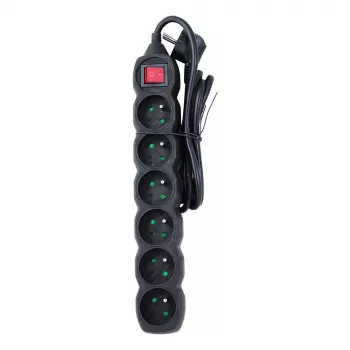 Esperanza ELK217K power extension 1.5 m 6 AC outlet(s) Indoor Black