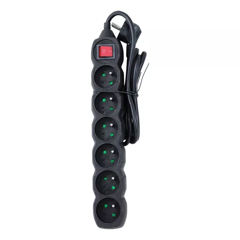 Esperanza ELK217K power extension 1.5 m 6 AC outlet(s) Indoor Black