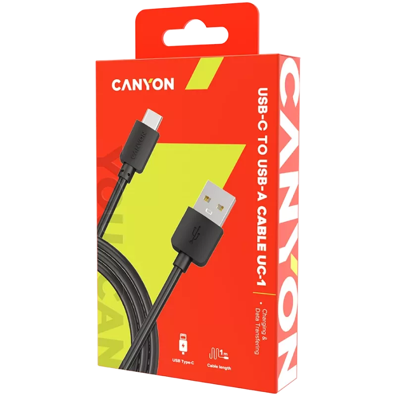 CANYON cable UC-1 USB-C 5W 1m Black