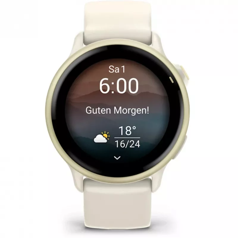 Garmin vívoactive 6 3.05 cm (1.2) AMOLED 42 mm Digital 390 x 390 pixels Touchscreen White Wi-Fi GPS (satellite)