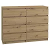 Chest of drawers Topeshop M8 120 ARTISAN Oak 8 drawers