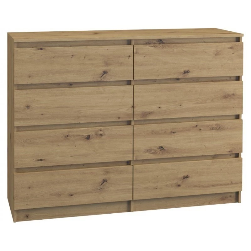 Chest of drawers Topeshop M8 120 ARTISAN Oak 8 drawers