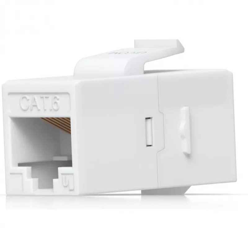 UBIQUITI CAT6 KEYSTONE COUPLER, 12-PACK. PASS-THROUGH CAT6 KEYSTONE COUPLER FOR CONNECTING PRE-TERMINATED ETHERNET CABLES SEAMLESSLY