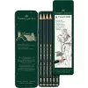 Graphite pencil Faber-Castell 9000 Green Wood 6 pcs