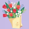 Paint-by-numbers kit Ravensburger CreArt - Tulip bouquet painting, model 25518