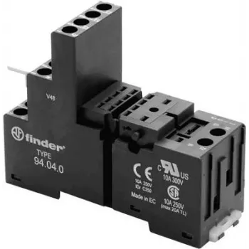 FINDER S.p.A. screw socket black. for 55.32/34 for relay 85.32/34/52/54 94.040 (94.04.0)