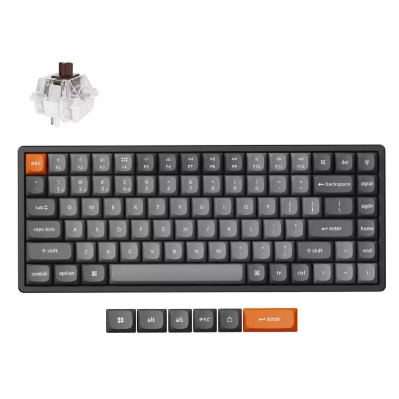 Keychron K2 Max Keyboard Universal RF Wireless QWERTY English Black Grey 75% Mechanical