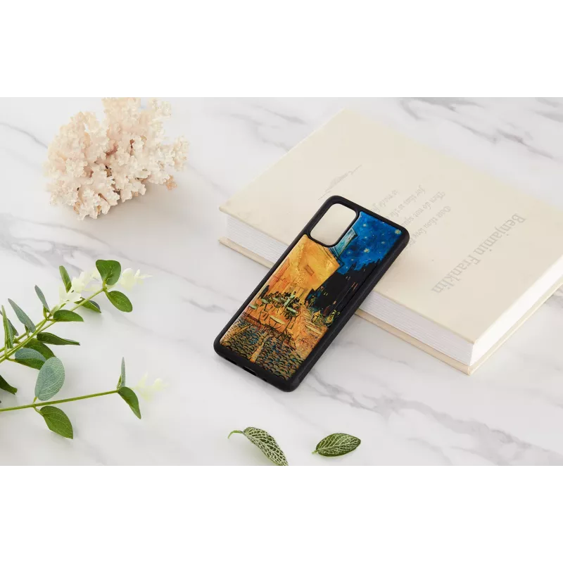 Protective phone case iKins for Samsung Galaxy S20+ — black Cafe Terrace