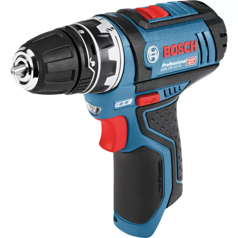 Bosch GSR 12V-15 FC Professional 1300 RPM Keyless 600 g Black, Blue
