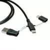 ROLINE USB 2.0 cable type C ST/ST with data blocking adapters A and C - Cable - Digital/Data