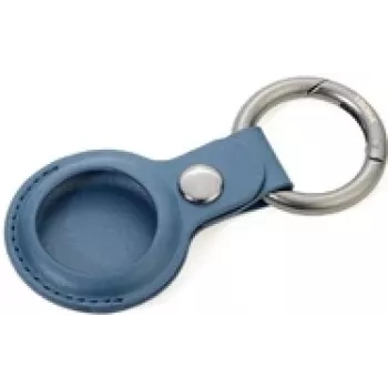 Keychain cover for Apple AirTag TROIKA KR21-20/DB — blue protective holder with key ring