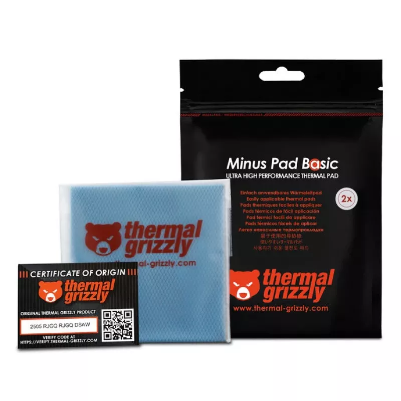 Thermal Grizzly Minus Pad Basic - 100 x 100 x 1.0 mm, 2 pieces