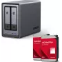 UGREEN NASync DXP2800 2-bay NAS system with 2 × Western Digital 8TB WD80EFPX drives