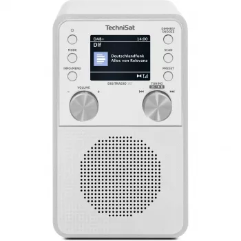 Digital radio TECHNISAT DigitRadio 317 White — FM and DAB+ reception, compact tabletop design