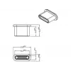 Socket safety cover DeLOCK 64014 USB Type-C Black 10 pcs