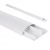 Aluminum masking strip MACLEAN MC-814 W white – cable organizer trim, rigid aluminum profile for concealing cables