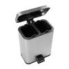 Dual compartment bin Beldray LA035235SSFEU7 stainless steel 5-litre